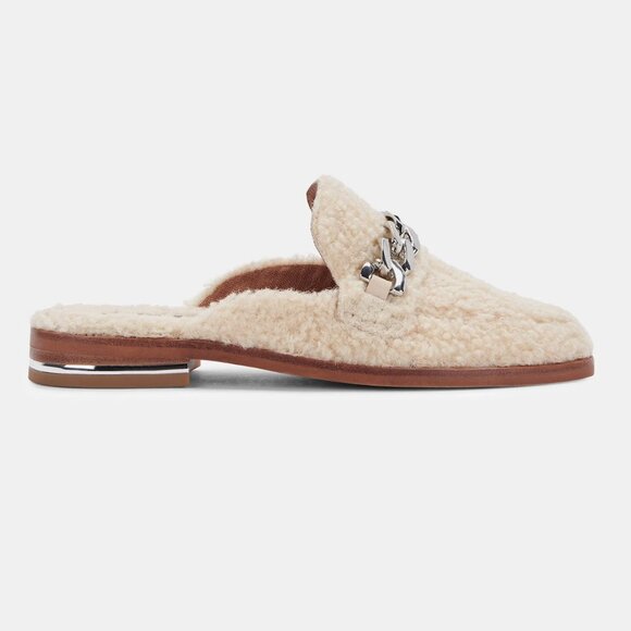 Dolce Vita Shoes - Dolce Vita Cream Loafers with Silver Chain